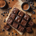 Sweet Potato Brownies Delicious Easy To Do Any Time 3 Sweet potato brownies cut into squares on wooden background